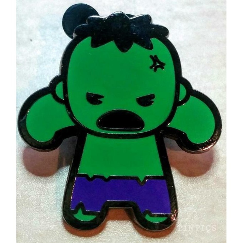Disney Pin 109956 Marvel Kawaii Art Collection Mystery Pouch Hulk Avengers Green